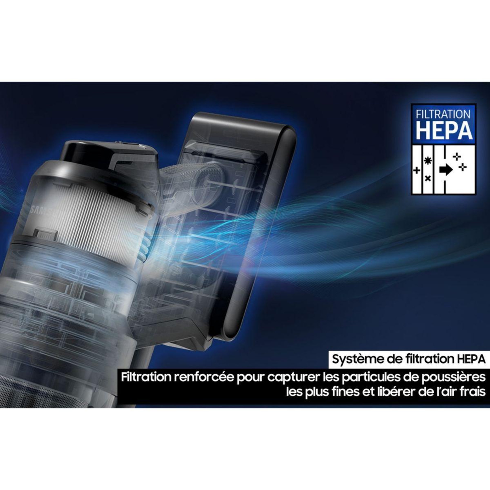 Voir la diapositive 5 : Samsung Aspirateur balai jet 85s pet vs70h25xlg/wd