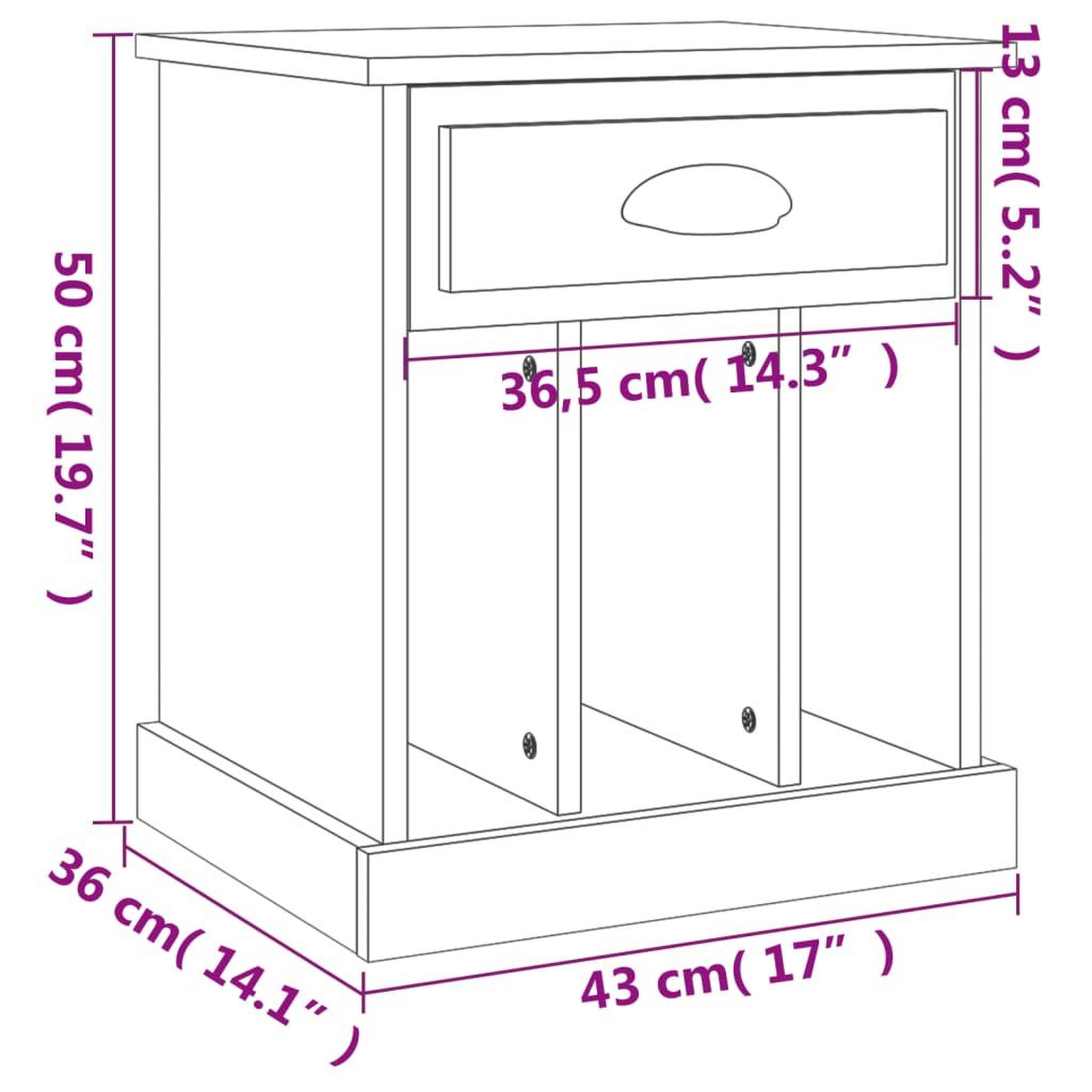 Voir la diapositive 6 : VIDAXL Tables de chevet 2 pcs blanc brillant 43x36x50 cm