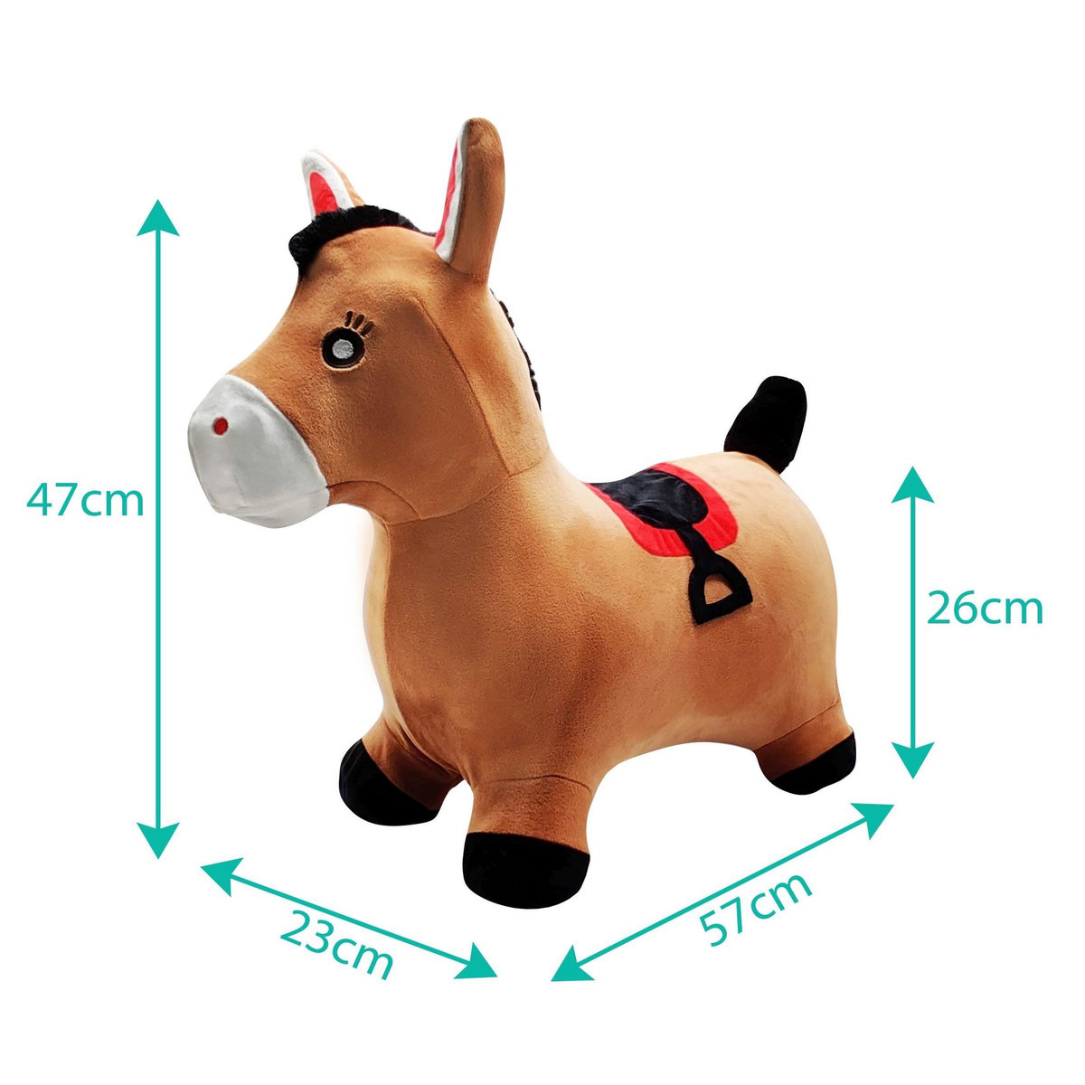 Lexibook Poney Sauteur Gonflable avec housse en peluche