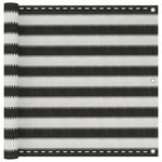 VIDAXL Ecran de balcon en PEHD 90x400 cm Anthracite et blanc