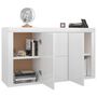 Voir la diapositive 4 : VIDAXL Buffet Blanc brillant 120x36x69 cm Bois d'ingenierie