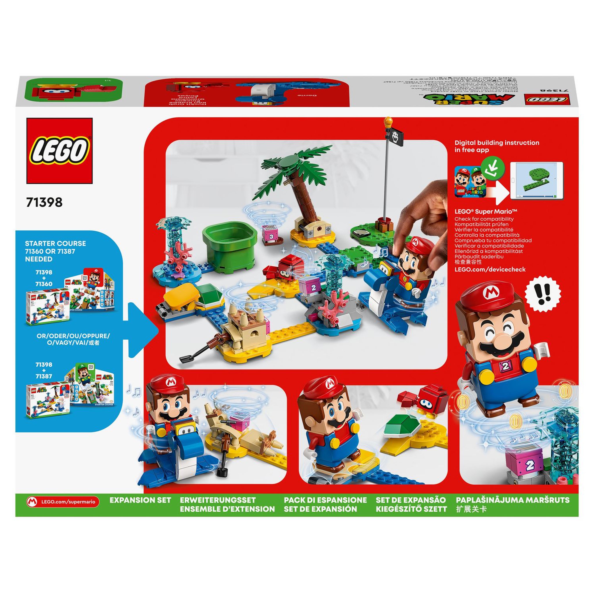 Voir la diapositive 9 : LEGO Super Mario 71398 - Ensemble d'extension Le bord de mer de Dorrie