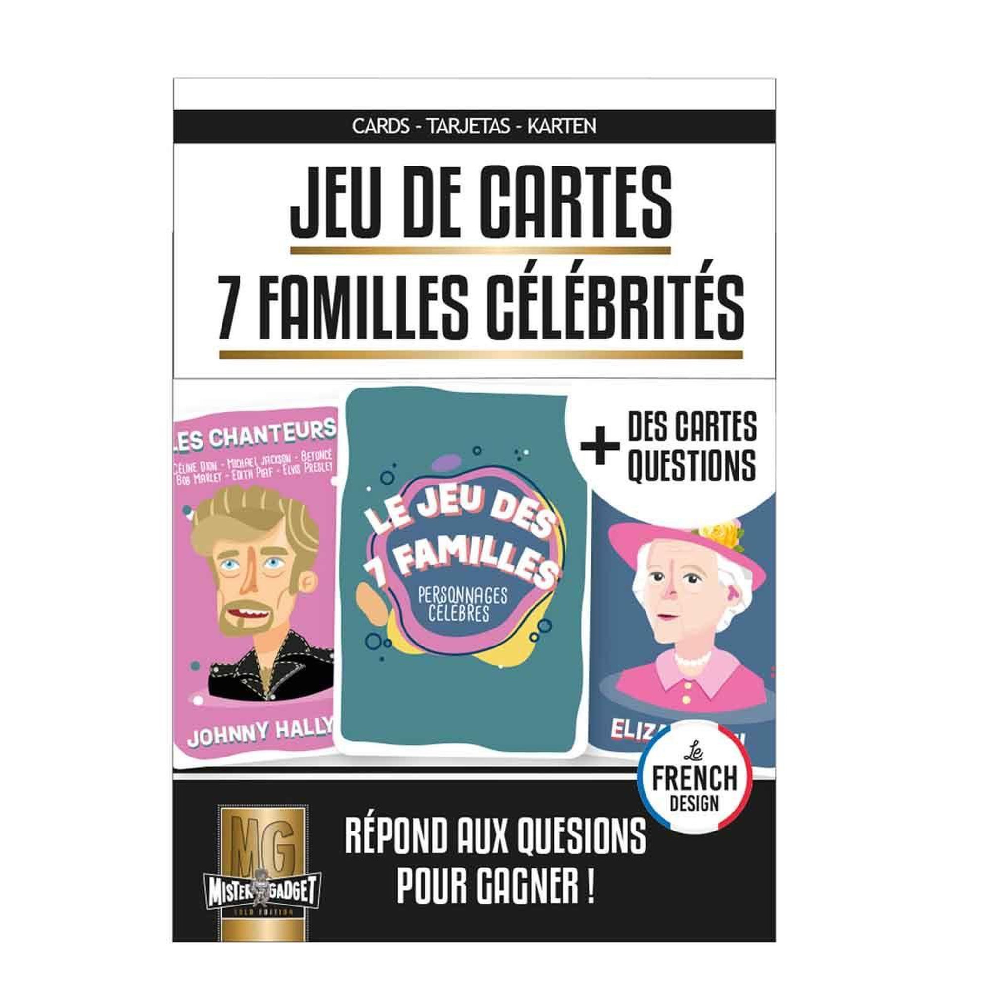 Voir la diapositive 2 : MISTER GADGET Jeu des 7 familles  60 cartes  9cm multicolore