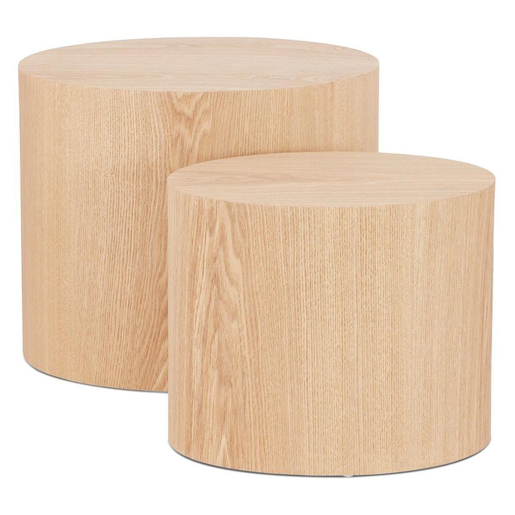 Voir la diapositive 2 : Paris Prix Lot de 2 tables d'appoint en bois  ibla  48cm naturel