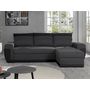 Voir la diapositive 2 : BEST MOBILIER Milan - canapé d'angle réversible - 4 places - convertible avec coffre - en simili et tissu