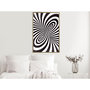 Voir la diapositive 2 : Paris Prix Affiche Murale Encadrée  Black and White Swirl