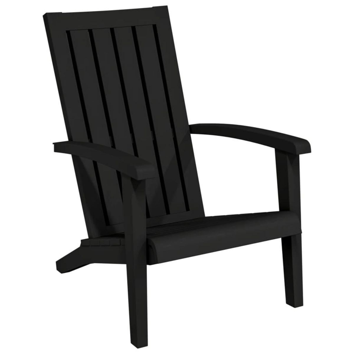 VIDAXL Chaises de jardin Adirondack lot de 2 noir polypropylene