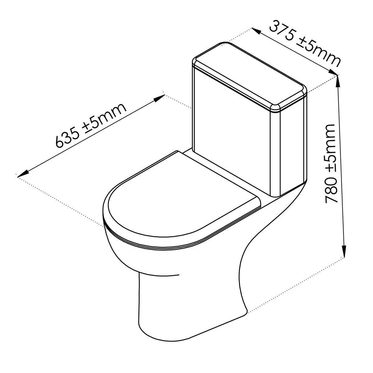 ONDEE TANAO WC SH Blanc avec bride