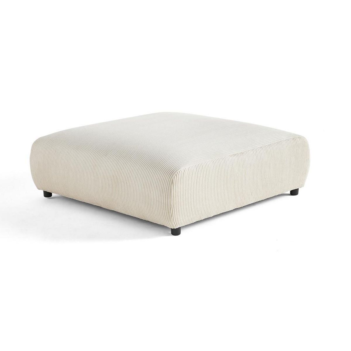 LISA DESIGN Garance - grand pouf modulable - en velours côtelé