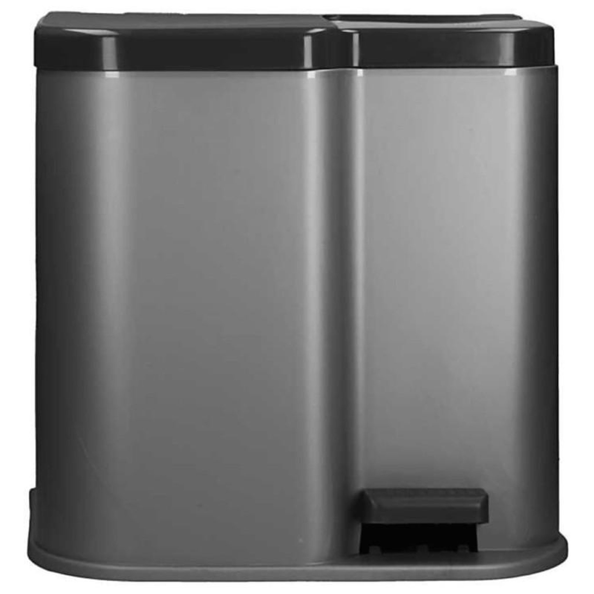 Voir la diapositive 2 : CURVER Curver Poubelle duo à pédale Deco Seaux intérieurs 15 L et 6 L Gris