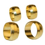 CENTRALE BRICO Lot de 4 bagues serrage biconique laiton D.10 pour tube en cuivre