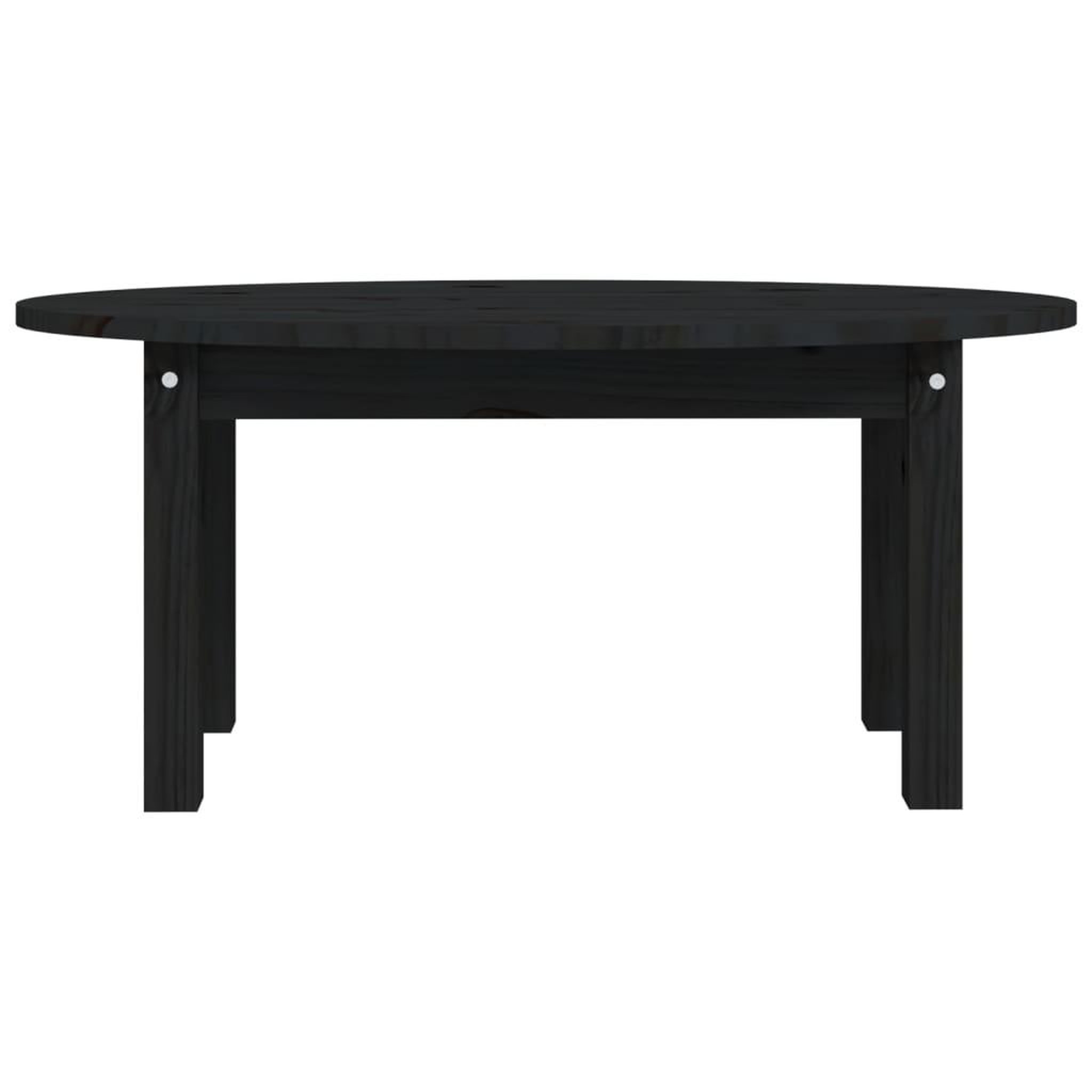 Voir la diapositive 5 : VIDAXL Table basse Noir 80x40x35 cm Bois massif de pin