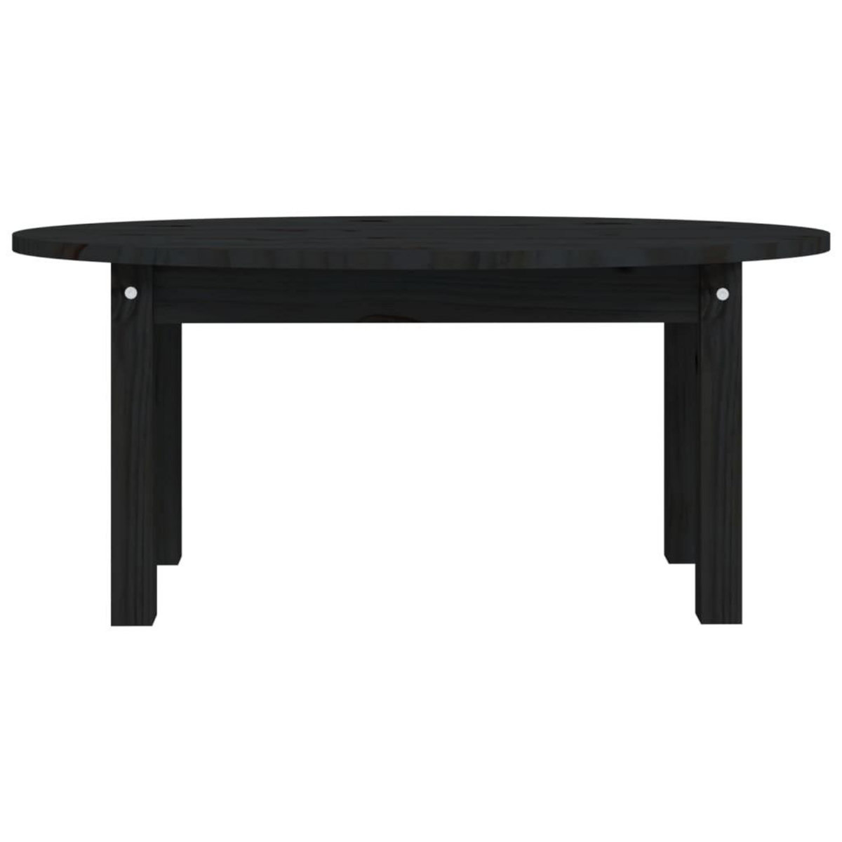 VIDAXL Table basse Noir 80x40x35 cm Bois massif de pin