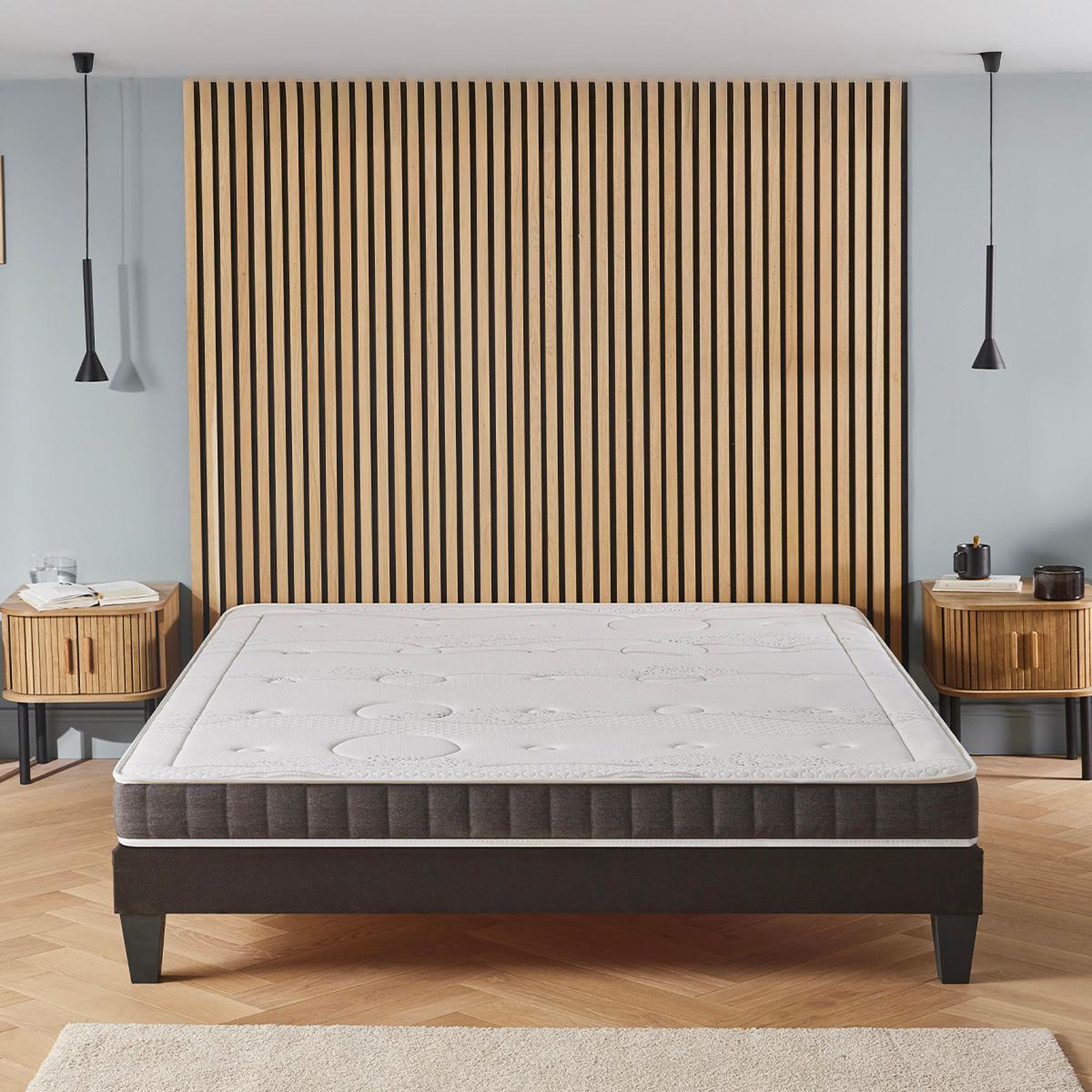 Voir la diapositive 2 : OLYMPE LITERIE Olympe literie | ensemble intuition | matelas mémoire de forme + sommier bois