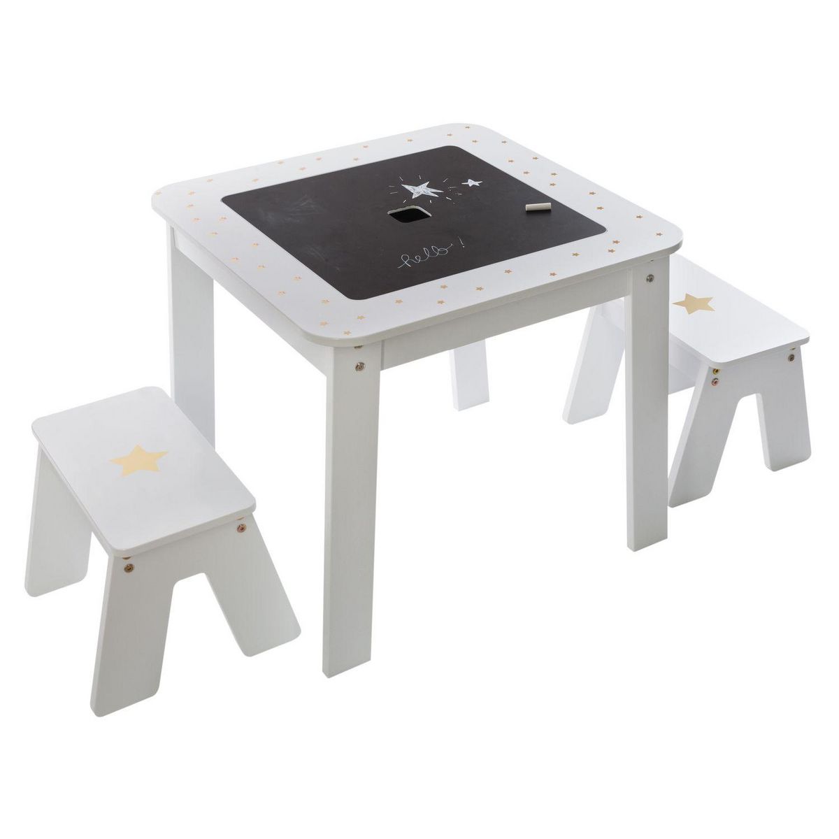 Atmosphera Kids Table bureau avec tabourets enfant Douceur