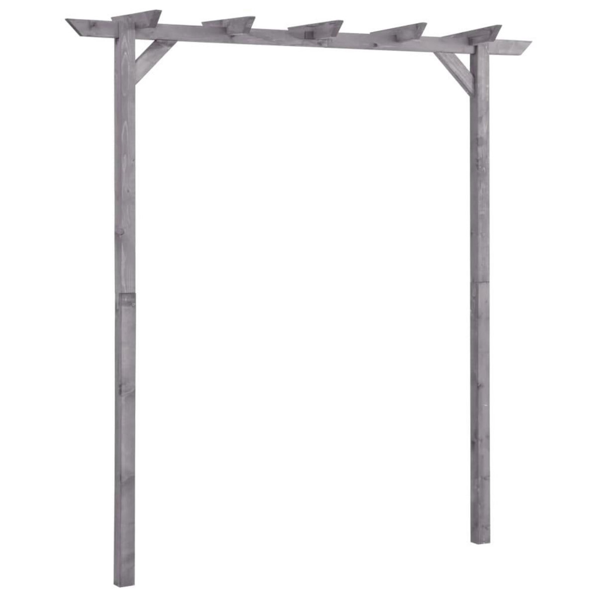 VIDAXL Pergola de jardin Gris 200x40x205 cm Bois de pin impregne