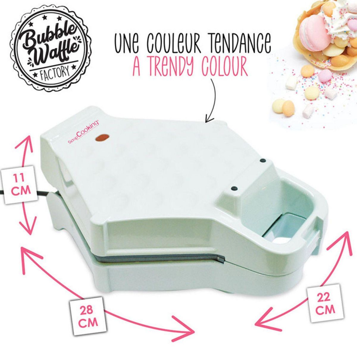 SCRAPCOOKING Machine à Bubble Waffle