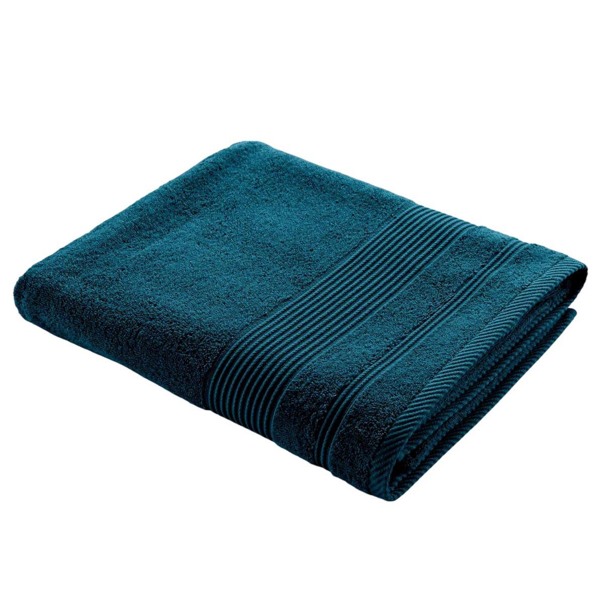 Douceur d'Intérieur Drap de bain  tendresse  90x150cm bleu indigo