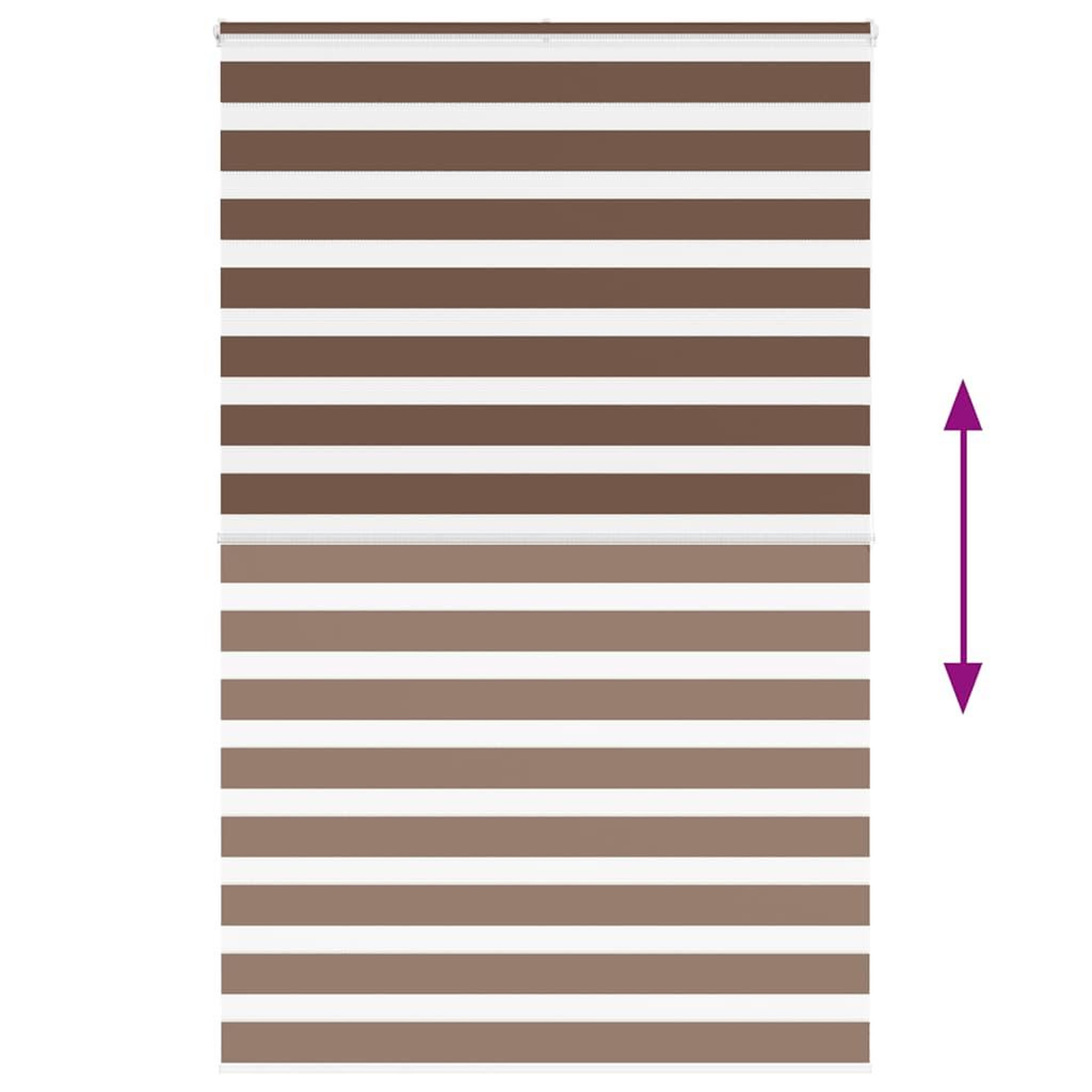 Voir la diapositive 5 : VIDAXL Store zebre marron 150x200cm largeur du tissu 145,9cm polyester