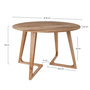 Voir la diapositive 4 : Rendez vous déco Table ronde 4 personnes en bois d'acacia D115 cm-Iguana