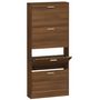 Voir la diapositive 2 : VIDAXL Armoire a chaussures Chene marron 59x17x150cm Bois d'ingenierie