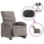 Voir la diapositive 5 : VIDAXL Fauteuil inclinable de massage electrique Taupe Tissu