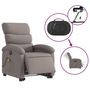 Voir la diapositive 5 : VIDAXL Fauteuil inclinable de massage electrique Taupe Tissu