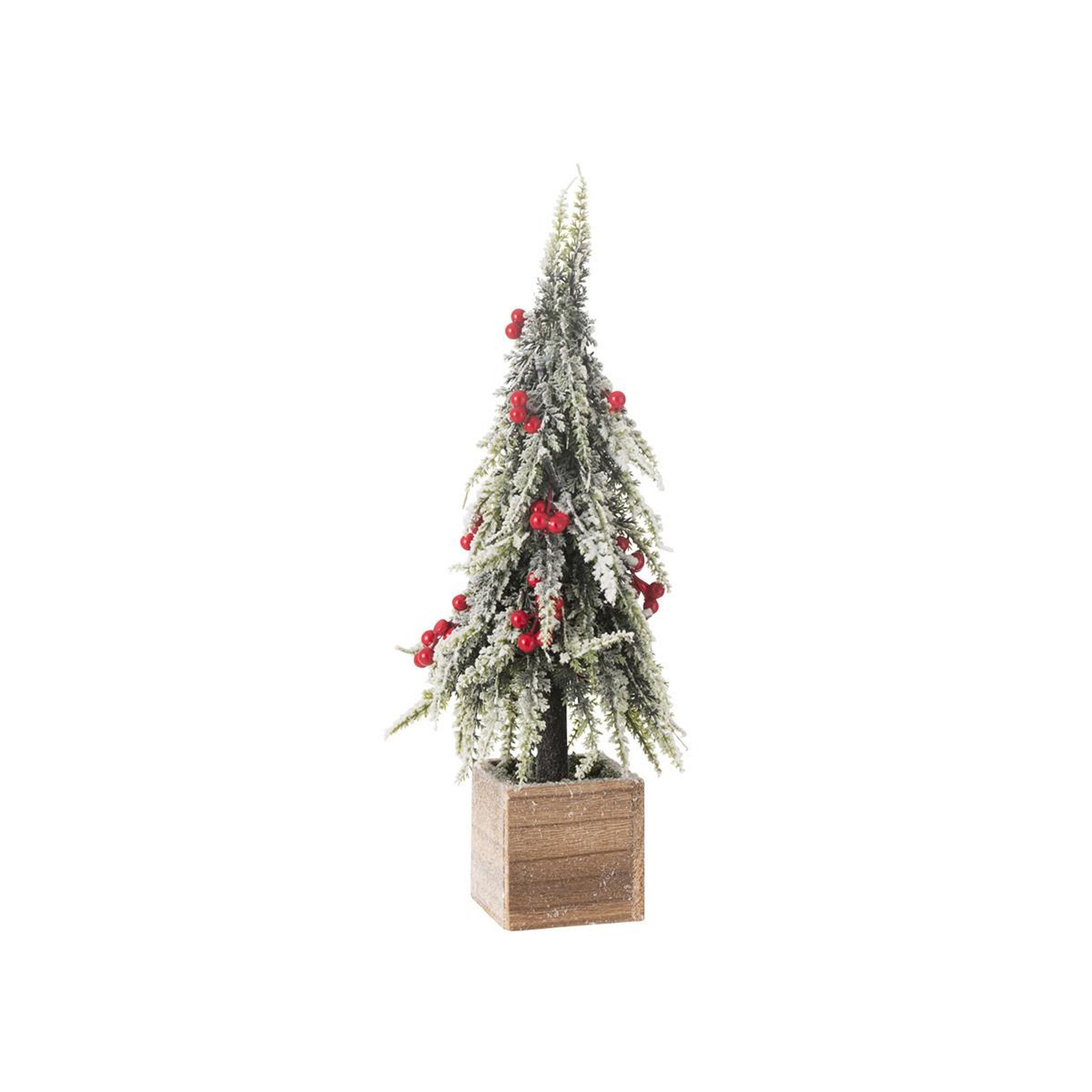 Voir la diapositive 2 : J-LINE Sapin de noël déco à led  bruno  40cm vert