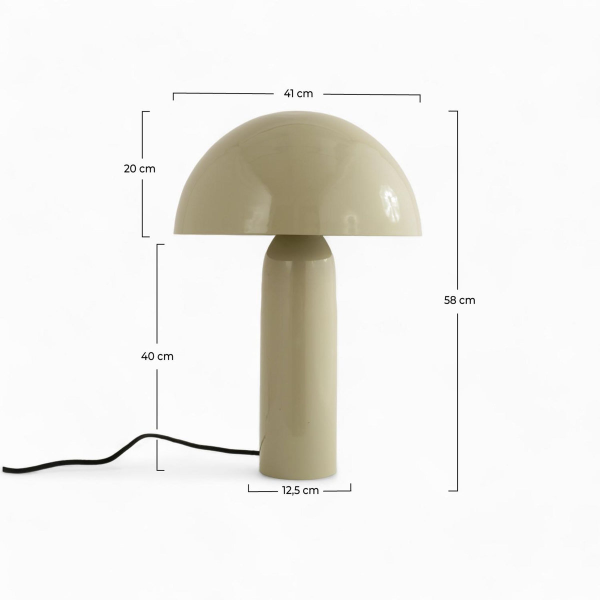 Rendez vous déco Lampe en métal gris argile - Enaïs