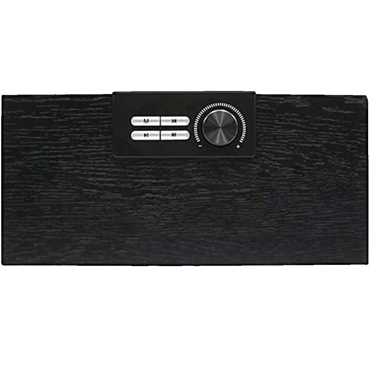 Cool Haut-parleur portable Bluetooth Cool Retro design bois finition noire et argentée