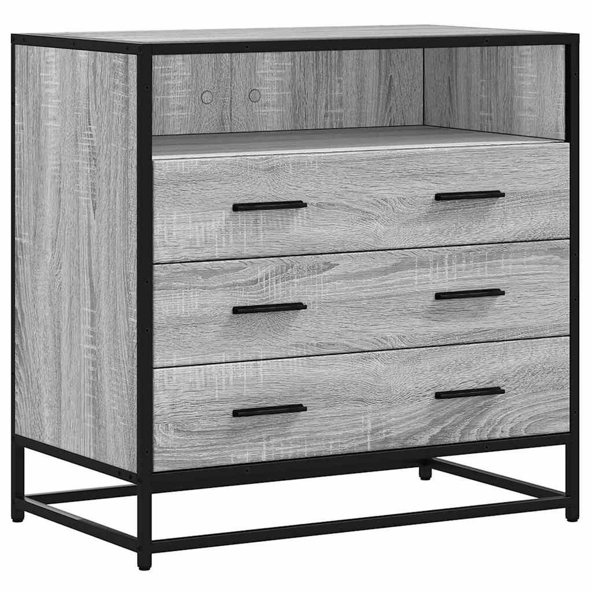 Voir la diapositive 2 : VIDAXL Commode sonoma gris 70x41x70 cm bois d'ingenierie