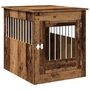 Voir la diapositive 2 : VIDAXL Meuble de cage chiens vieux bois 64,5x80x71cm bois d ingénierie