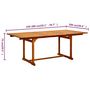 Voir la diapositive 6 : VIDAXL Table a dîner de jardin (150-200)x100x75cm Bois d'acacia massif