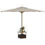 Voir la diapositive 4 : VIDAXL Table de jardin avec trou de parasol marron resine tressee