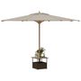 Voir la diapositive 4 : VIDAXL Table de jardin avec trou de parasol marron resine tressee