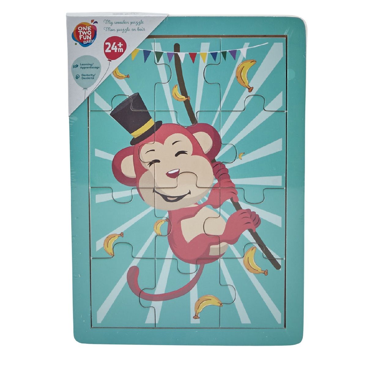 One Two Fun Puzzle Bois 12 Pièces