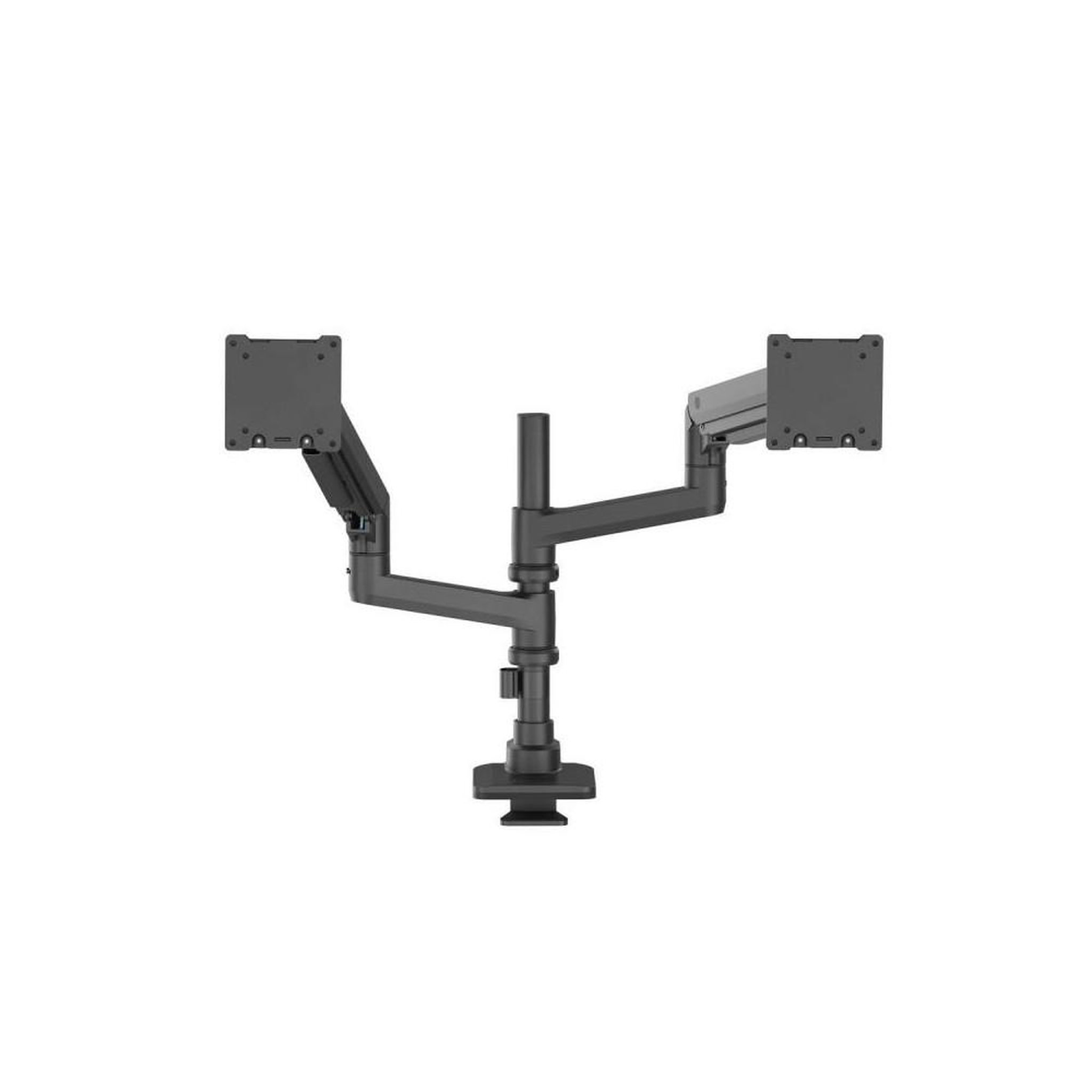 Vogels Bras double pour écran de bureau ESSENTIAL VESA 75x75/100x100 noir, pour 17 à 35  jusqu'à 20 kg par bras, réglage hauteur vérin à gaz, inclinaison, profondeur et rotation 180°