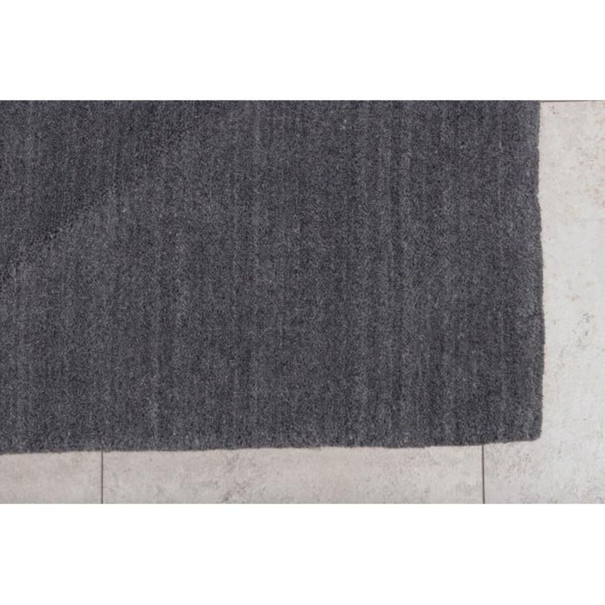 Paris Prix Tapis Déco en Laine  Ulla  252x350cm Gris Foncé
