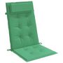 Voir la diapositive 5 : VIDAXL Coussins de chaise a dossier haut lot de 4 vert tissu oxford