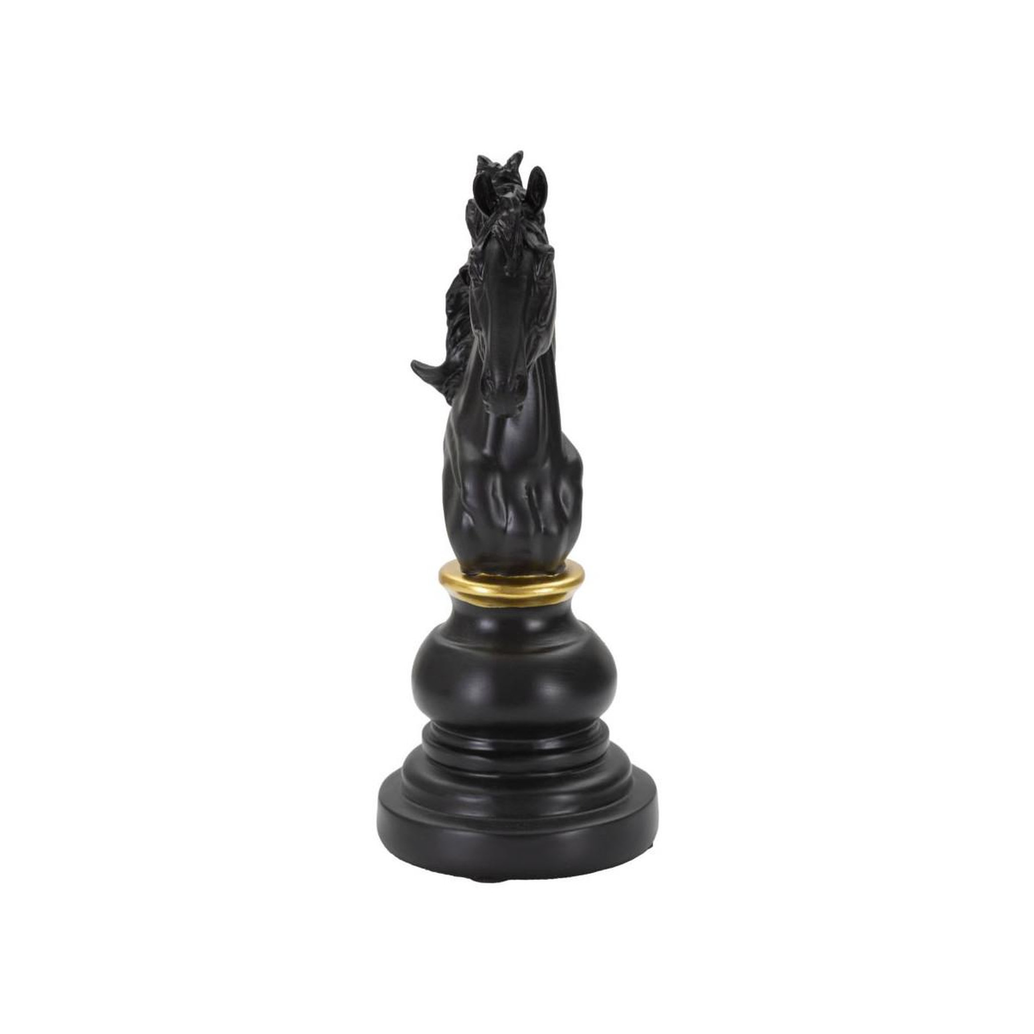 Voir la diapositive 3 : Paris Prix Pièce d'échec déco en résine  cavalier  27cm noir