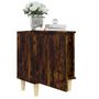 Voir la diapositive 4 : VIDAXL Table de chevet avec pieds en bois Chêne fumé 40x30x50 cm