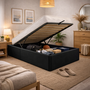 Voir la diapositive 1 : KING OF DREAMS Ensemble Lit Coffre et Matelas  Soutien Ferme Mousse