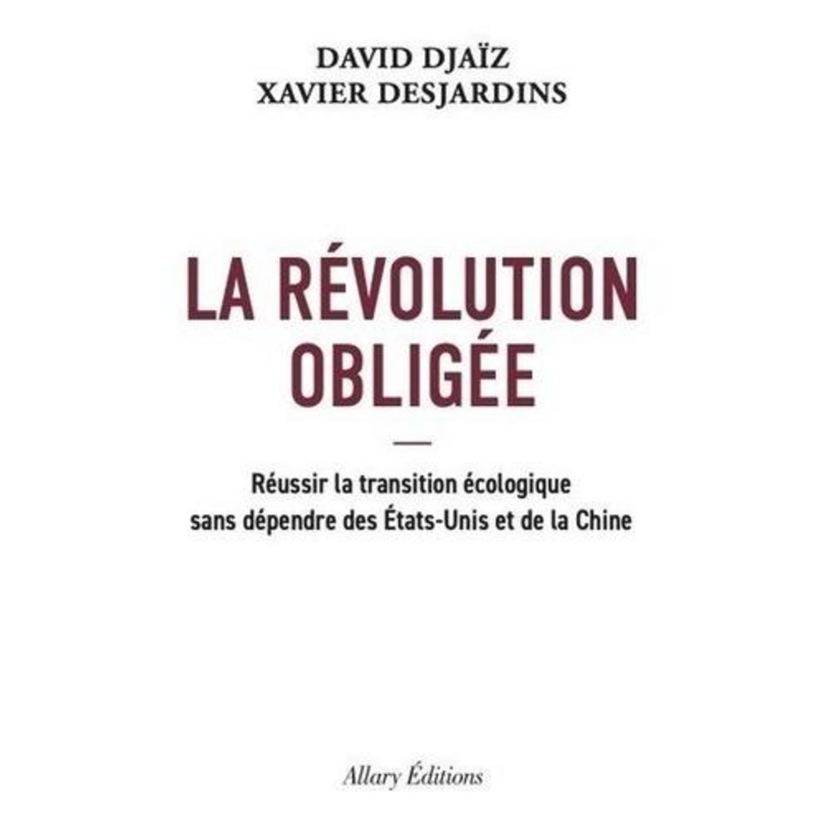 LA REVOLUTION OBLIGEE, Djaïz David