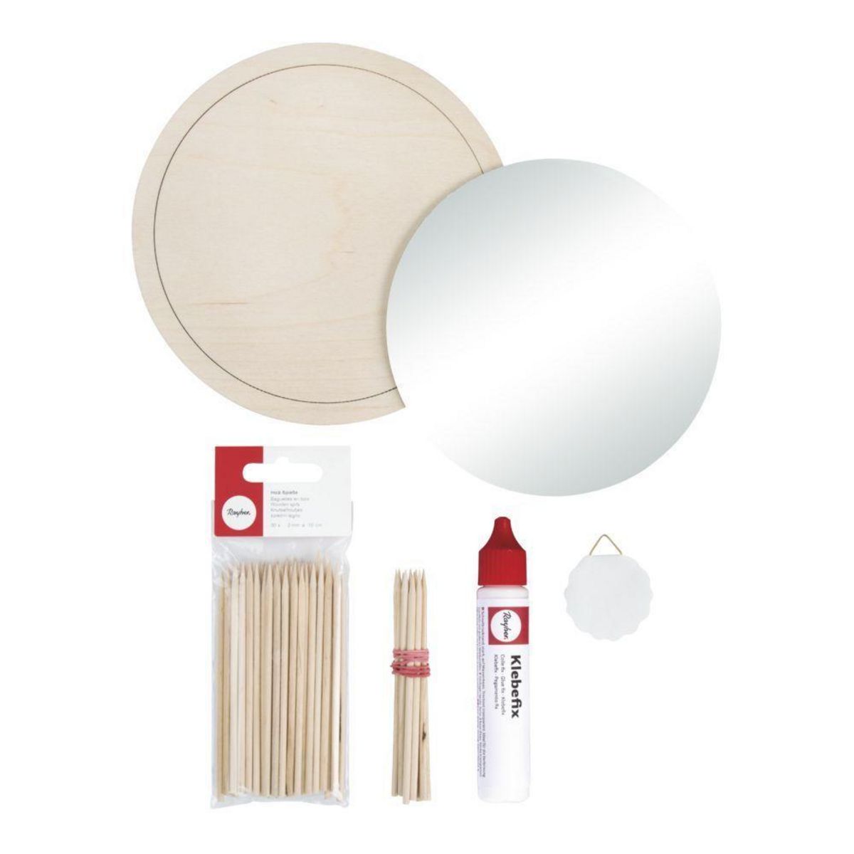 Rayher Miroir DIY soleil vintage à fabriquer soi-même ø 32 cm