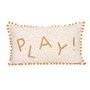 Voir la diapositive 1 : Atmosphera Kids Coussin Déco Enfant  Pompons  30x50cm Ocre