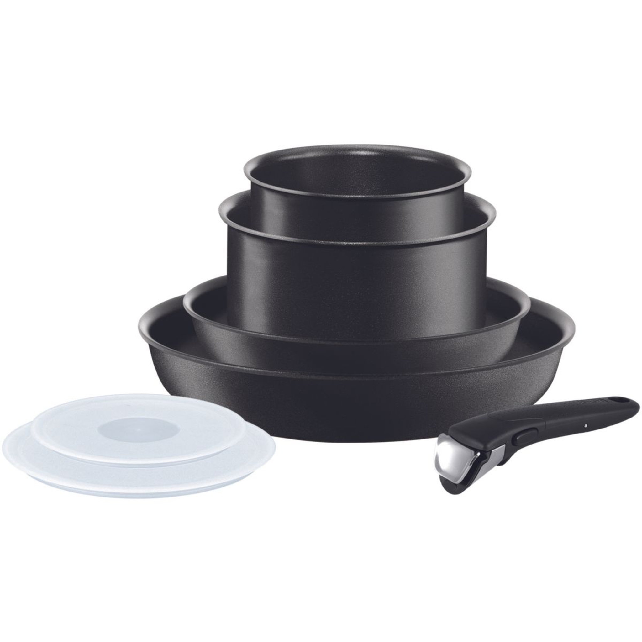 Voir la diapositive 1 : TEFAL Batterie de cuisine Ingenio performance noir 7p L6548302