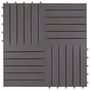 Voir la diapositive 3 : VIDAXL Carreaux de terrasse 10pcs Delavage gris 30x30 cm Acacia solide