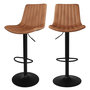 Voir la diapositive 1 : Rendez vous déco Lot de 2 chaises de bar réglables 62,5/83 cm camel en cuir synthétique-Killi