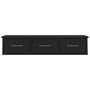 Voir la diapositive 4 : VIDAXL Etagere murale avec tiroirs Noir 88x26x18,5cm bois d'ingenierie