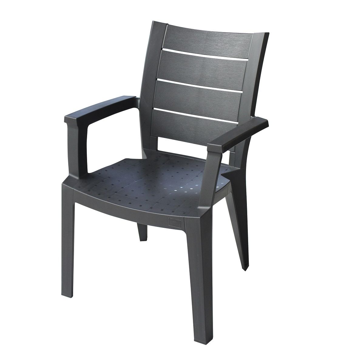 Fauteuil de jardin gris anthracite LEGNO